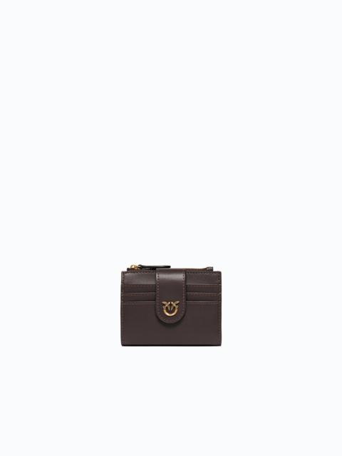 PINKO SMALL SMOOTH LEATHER WALLET WITH LOGO