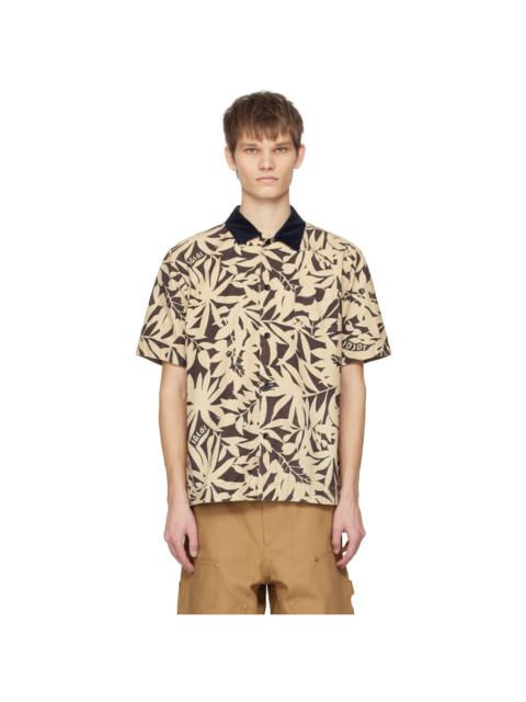 sacai Brown & Beige Leaf Shirt