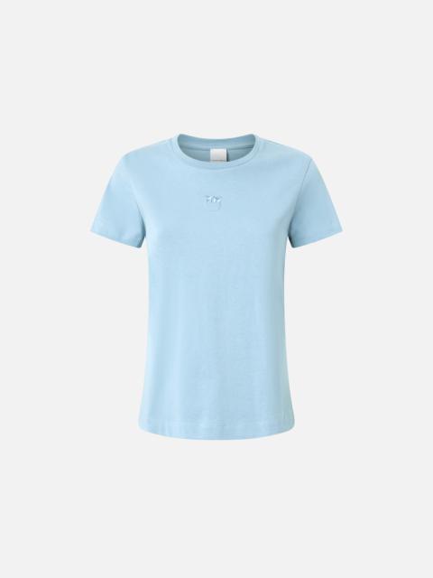 PINKO SHORT-SLEEVED T-SHIRT WITH EMBROIDERED LOGO