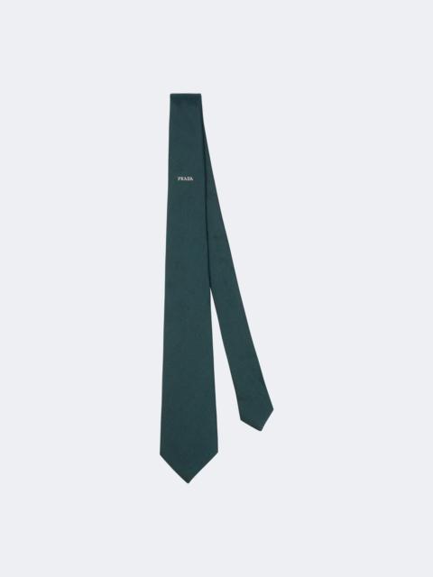 Prada Logo silk tie