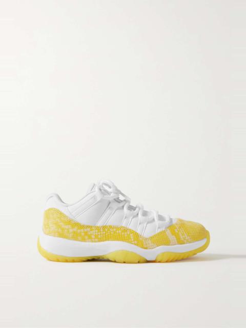 Air Jordan Retro 11 snake-effect leather-trimmed neoprene sneakers