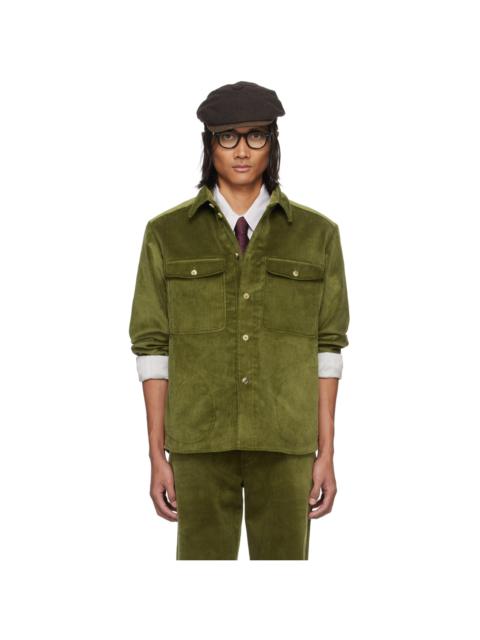 DE BONNE FACTURE Green Button Shirt