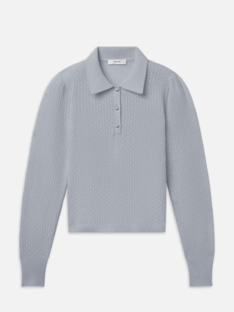 FRAME The Long Sleeve Honeycomb Polo