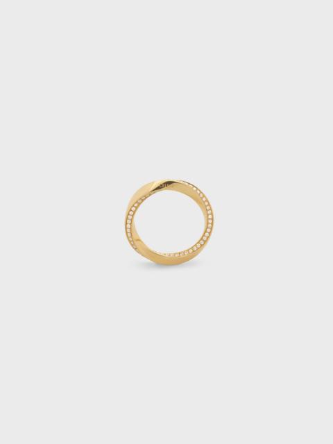 CELINE Torsion Ring in Yellow Gold and Diamonds