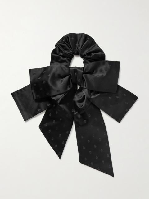 Alexander McQueen Bow-detailed Silk-jacquard Scrunchie