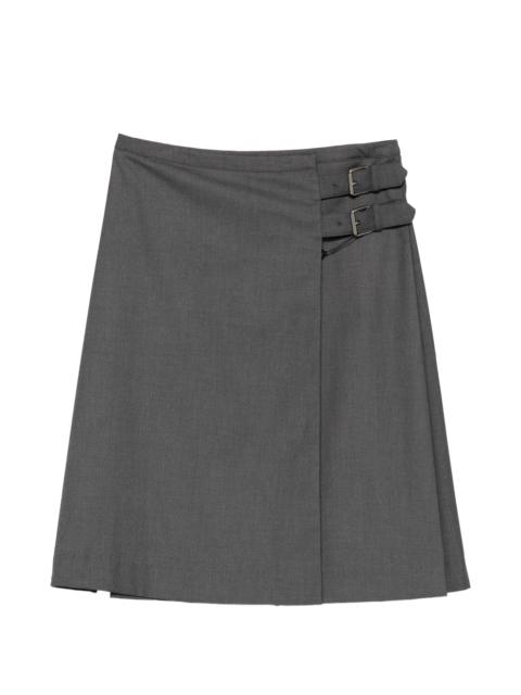 Dunst Dunst Buckle A-line Midi Skirt