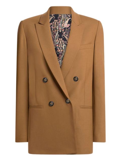Etro double-breasted Pegaso-buttons blazer