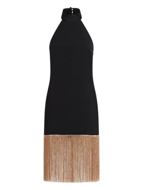 Taller Marmo Berlin halterneck fringed mini dress