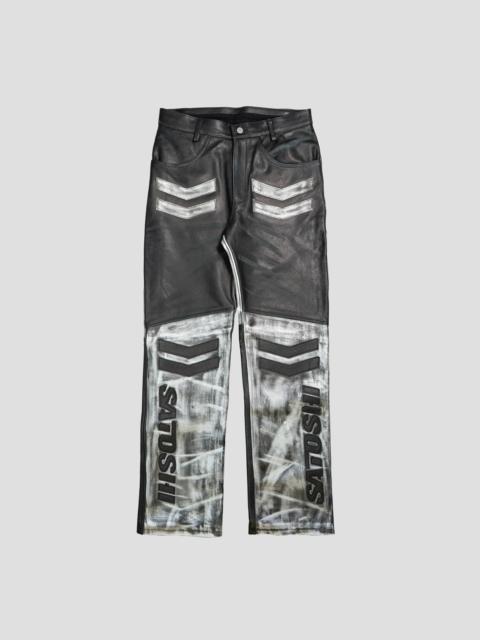 SATOSHI NAKAMOTO 2.0 LEATHER MOTO PANTS