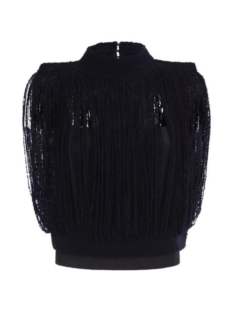 FABIANA FILIPPI fringed high-neck top