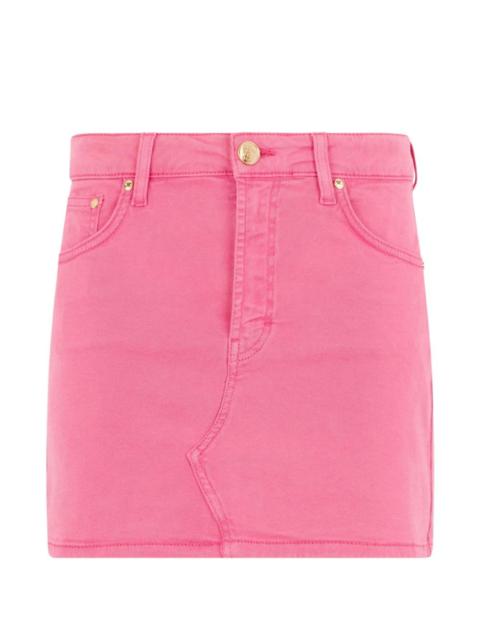 Roberto Cavalli logo-patch straight mini skirt