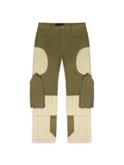 WHO DECIDES WAR RAISED WINDOW (LEATHER) PANTS "TAN" 1120910022SS24