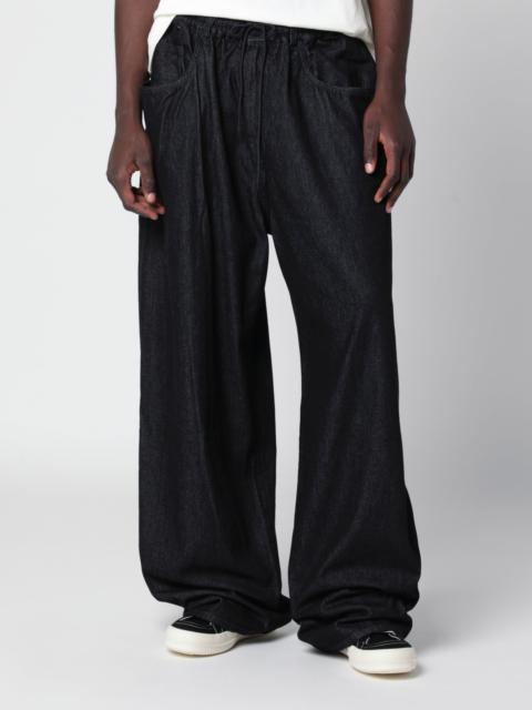 adidas Black wide-leg denim trousers