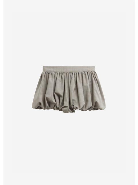 The Frankie Shop Alina Bubble Hem Shorts - Beige Glen Plaid