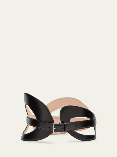 Alexander McQueen The Curved Leather Belt