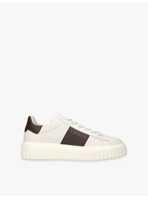 HOGAN H-Stripe Branded Leather Trainers