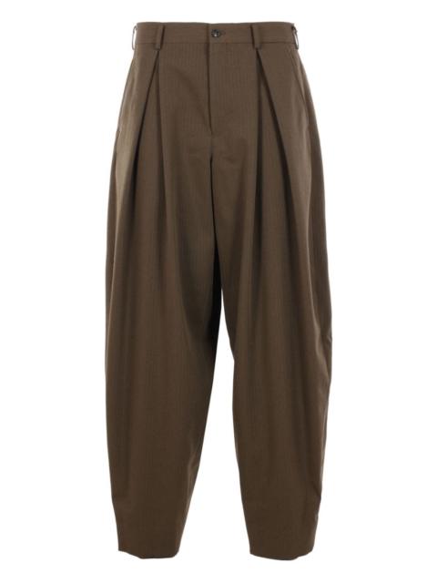 Comme des Garçons Homme Plus pleated herringbone trousers