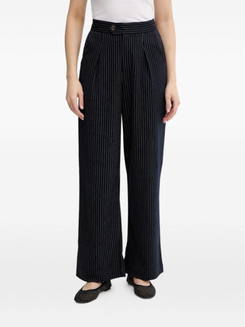 Never Fully Dressed Arden pinstripe button trousers