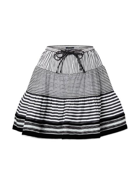 Louis Vuitton Mixed Stripes Tiered Mini Skirt