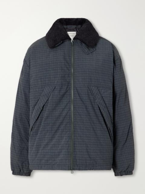 A KIND OF GUISE Esca Checked Cotton, Alpaca and Mohair-Trimmed Shell Down Jacket
