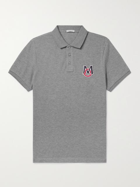 Moncler Logo-Embroidered Cotton-Piqué Polo Shirt