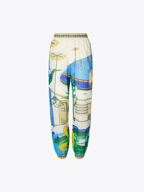TORY BURCH Printed Cotton Lounge Pant