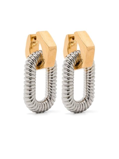 rabanne XL Link Animation Godron earrings