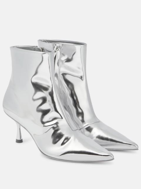 Saanvi metallic leather ankle boots