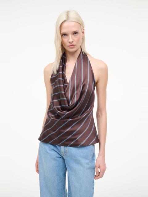 STAUD LIORA SILK TOP REDONDO STRIPE