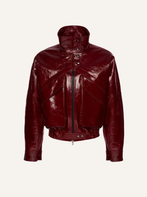 【関税込み】Magda Butrym レザー ジャケット Magda Butrym レザージャケット | レッド | FARFETCH JP