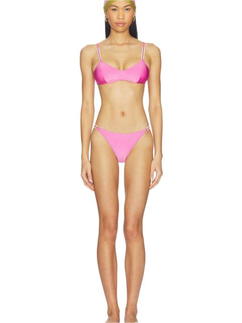 ADRIANA DEGREAS Solid Chain Bikini Set
