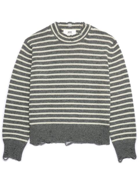 AMI Paris striped wool jumper