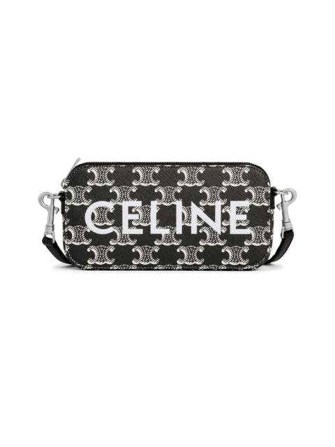 CELINE Horizontal pouch  in Triomphe canvas two-tone with print