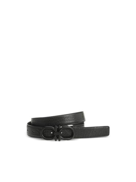 FERRAGAMO Gancini pebbled leather belt
