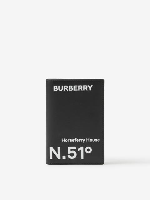 Burberry Coordinates Print Leather Passport Holder