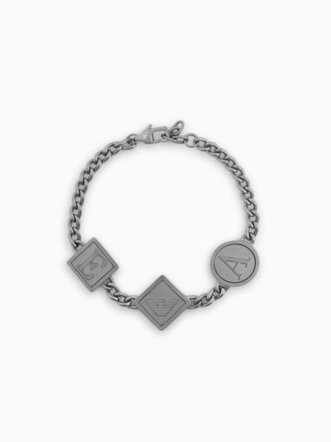 EMPORIO ARMANI Stainless Steel Station Chain Bracelet