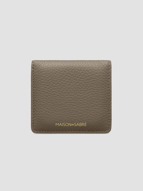 MAISON de SABRÉ Leather Compact Mirror - Cashmere Matcha