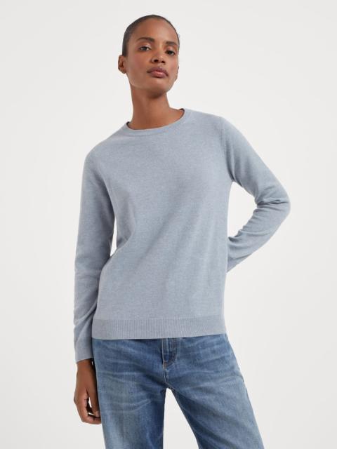 Cashmere sweater with monili