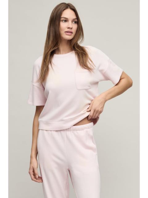 Barefoot Dreams Brushed Fleece Short Sleeve Dropped Shoulder Pullover