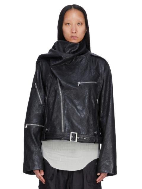 Rick Owens Scarf Light leather biker jacket