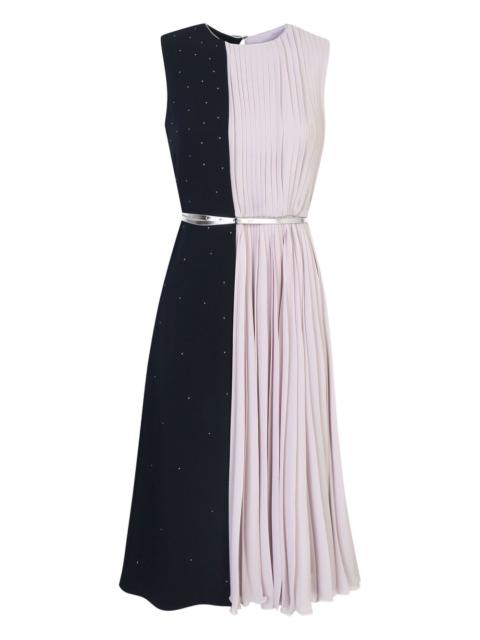 Max Mara embellished pleated dress