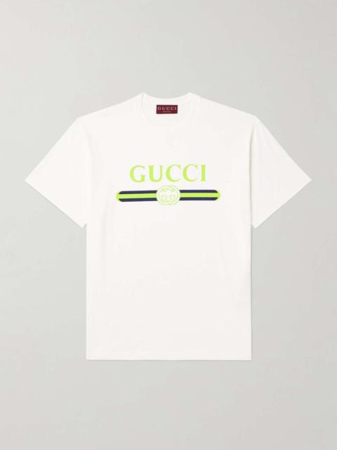 GUCCI Logo-Print Cotton-Jersey T-Shirt