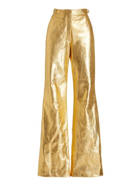 GABRIELA HEARST Vesta Pant in Gold Leather