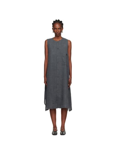 Y's Gray S-Long Pocket Midi Dress