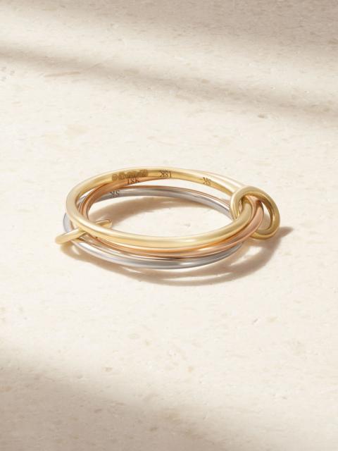 Spinelli Kilcollin Cyllene set of three 18-karat yellow, white and rose gold rings Gold