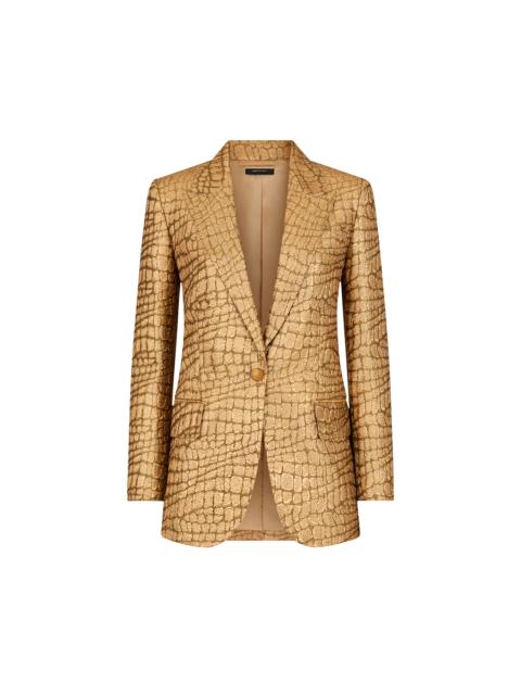 CROCO JACQUARD "WALLIS" SINGLE BREASTED JACKET