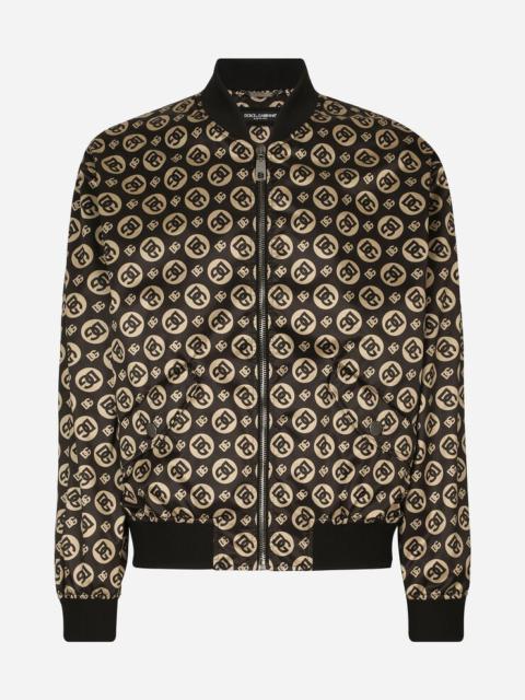 Dolce & Gabbana Nylon jacket with all-over DG logo print