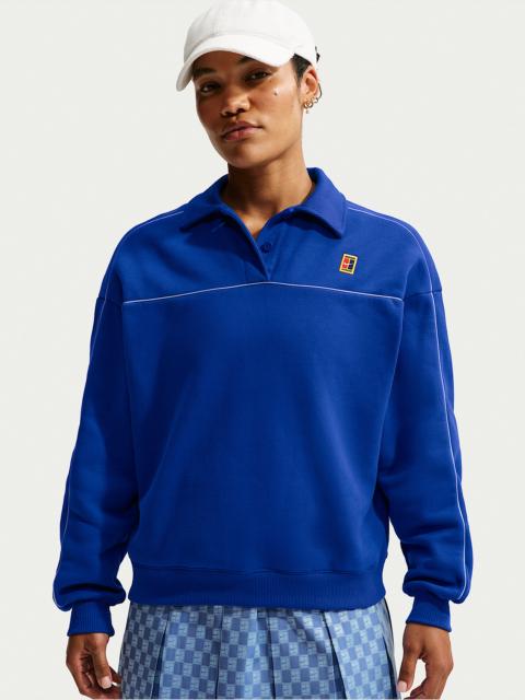Nike NikeCourt Court Collection Women's Long-Sleeve Fleece Tennis Top