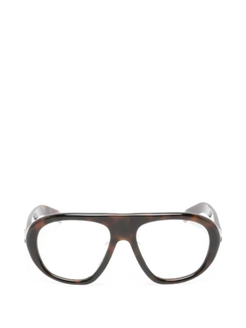 Prada Prada Tortoiseshell-effect Pilot-frame Sunglasses