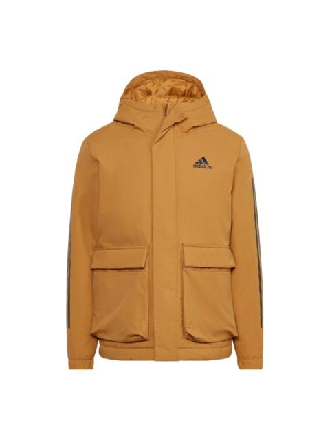 adidas adidas Utilitas 3-Stripes Hooded Jacket 'Brown' HG8723